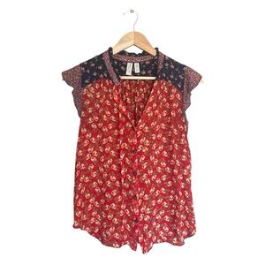 Anthropologie Meadow Rue Floral Blouse